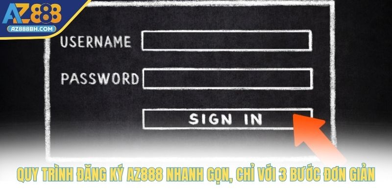 Quy trình đăng ký AZ888 nhanh gọn, chỉ với 3 bước đơn giản